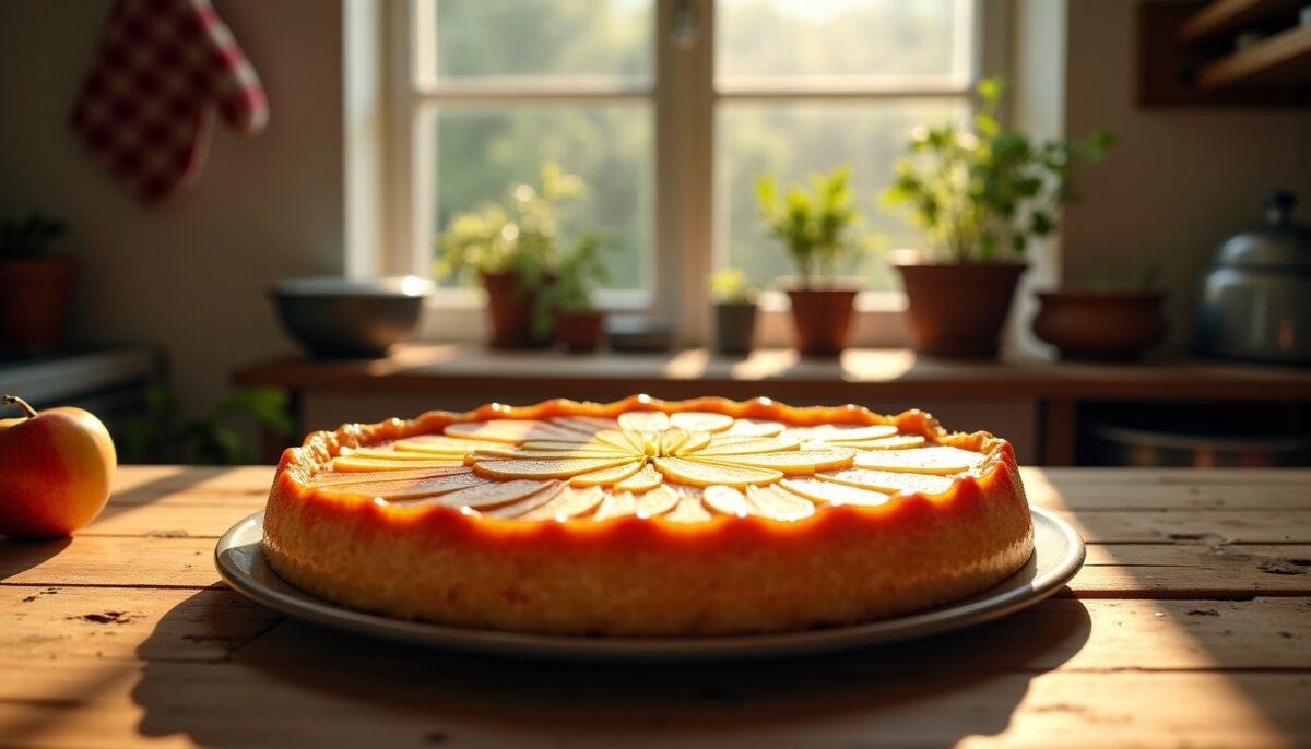 Recette facile et moelleuse du gâteau flan aux pommes de grand-mère
