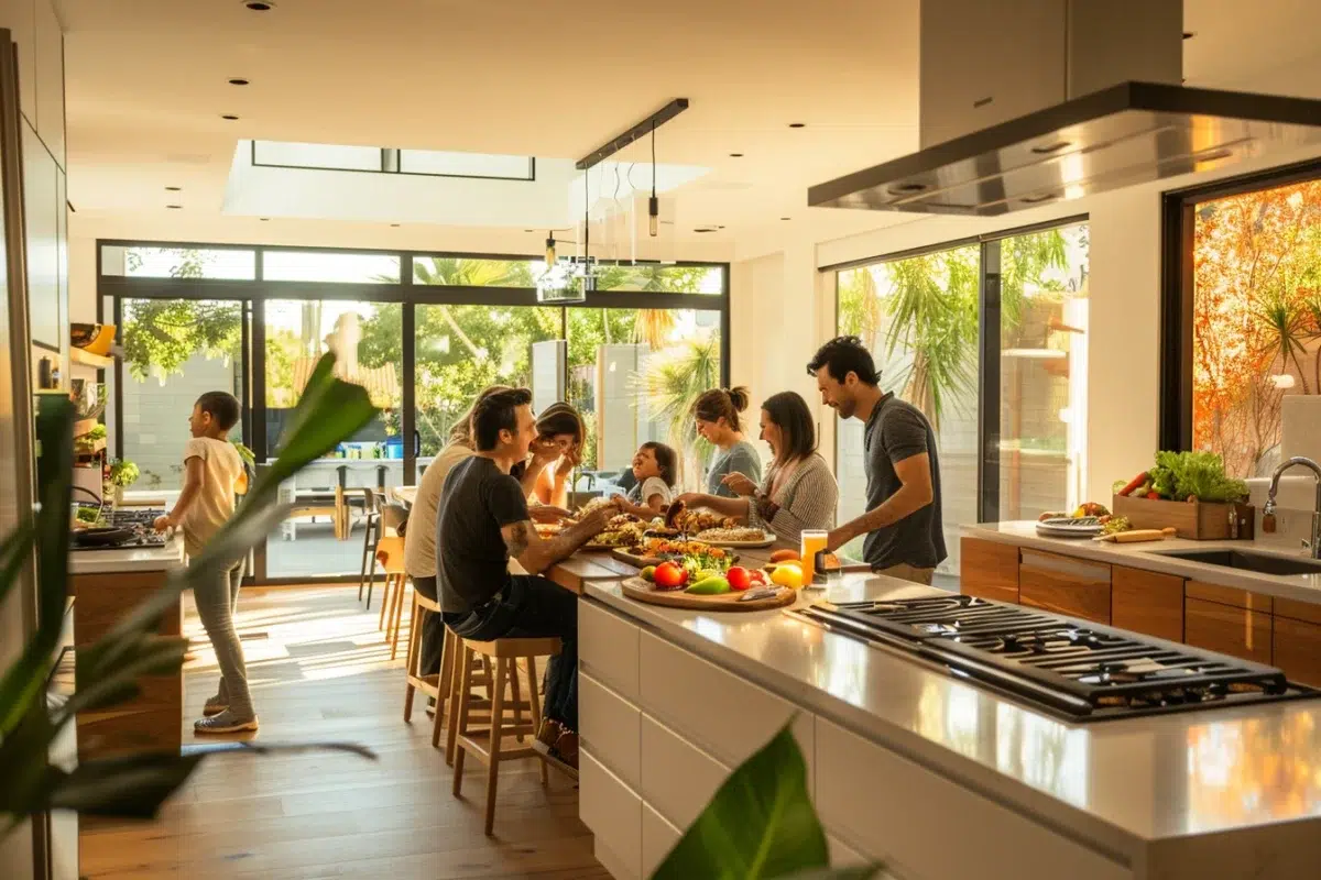 Découvrez comment votre cuisine ouverte peut transformer chaque repas en un moment de partage inoubliable