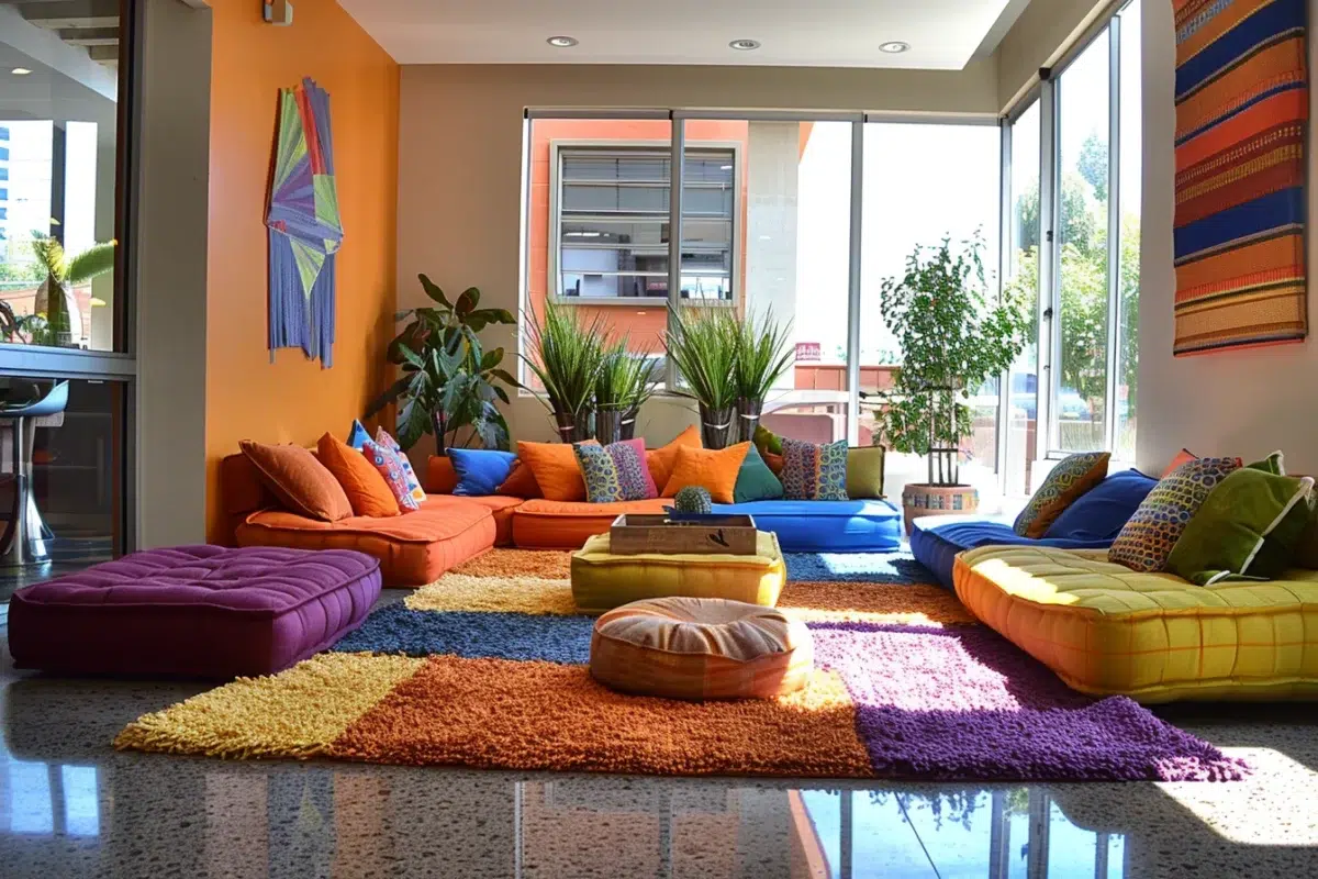 Découvrez comment revitaliser votre salon avec des couleurs audacieuses et créer une ambiance dynamique