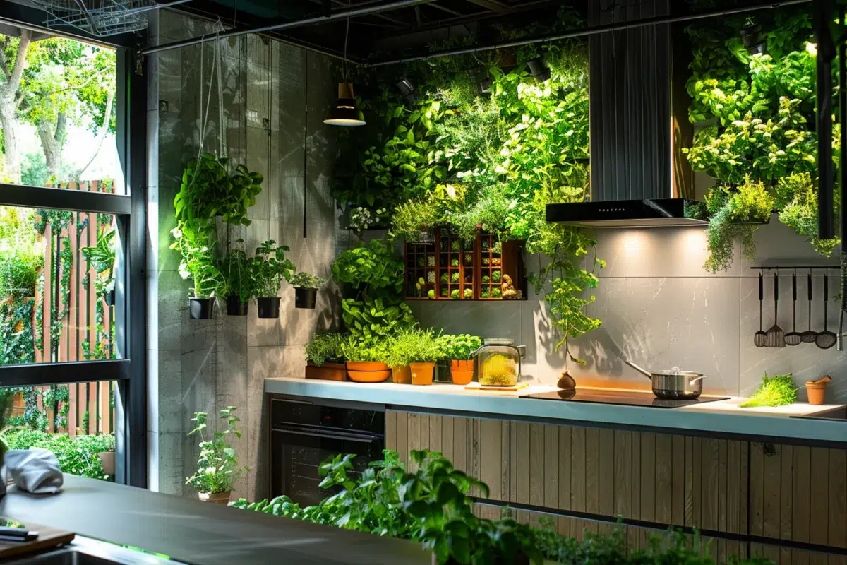 Transformez votre cuisine en un havre de paix vert : découvrez comment intégrer des plantes pour une ambiance apaisante
