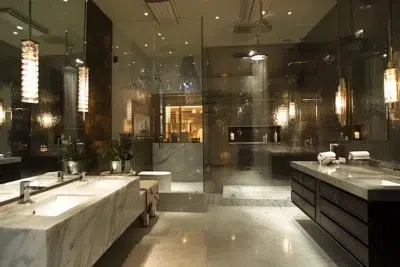Découvrez comment les accents métalliques peuvent transformer votre salle de bain en un espace de luxe et de confort