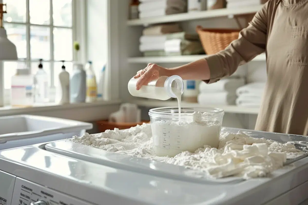 Comment transformer votre linge blanc avec du vinaigre blanc et du bicarbonate ? Découvrez les secrets de cette méthode efficace et économique