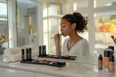 Découvrez comment créer un espace maquillage dans votre salle de bain pour une routine beauté transformée