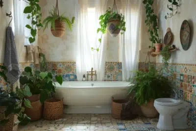 Créez une oasis de détente avec ces 30 idées déco pour une salle de bain bohème inoubliable