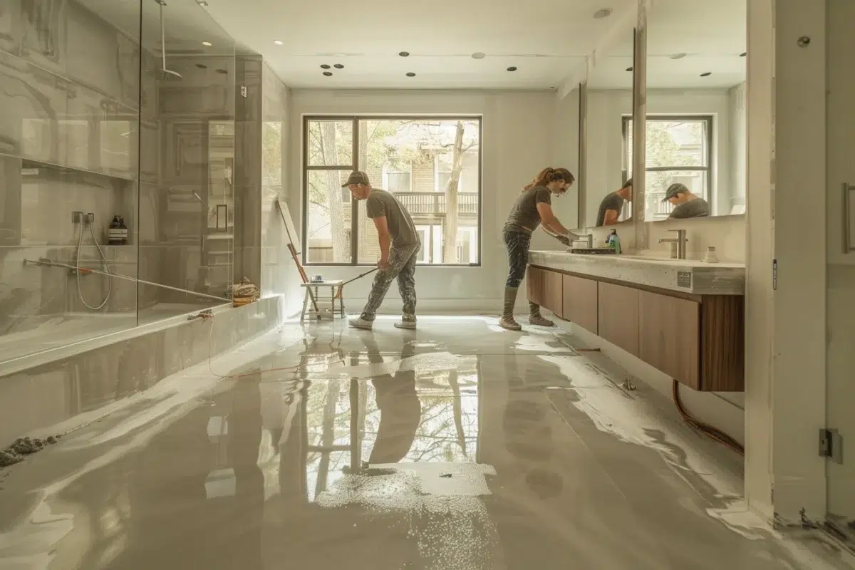 Transformez votre salle de bain avec le béton ciré : découvrez 20 idées inspirantes pour une ambiance moderne et design