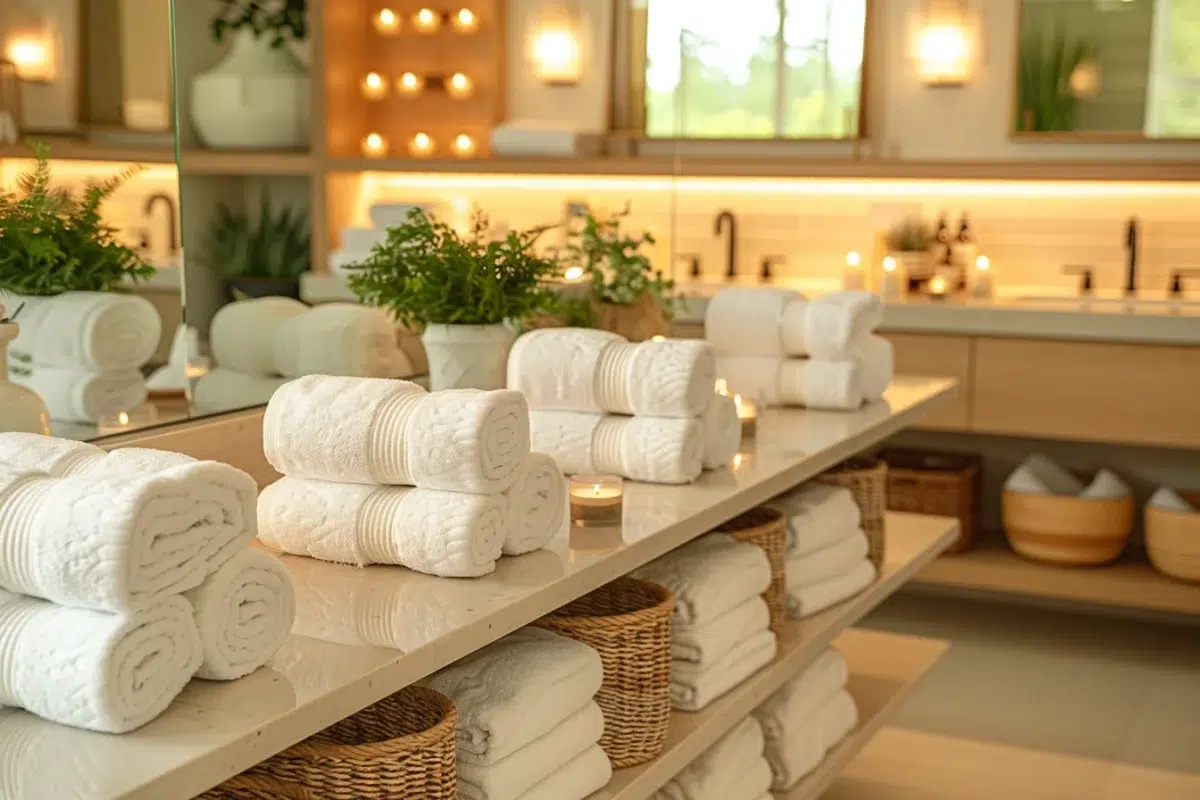 Transformez votre salle de bain : astuces uniques pour ranger les serviettes avec style