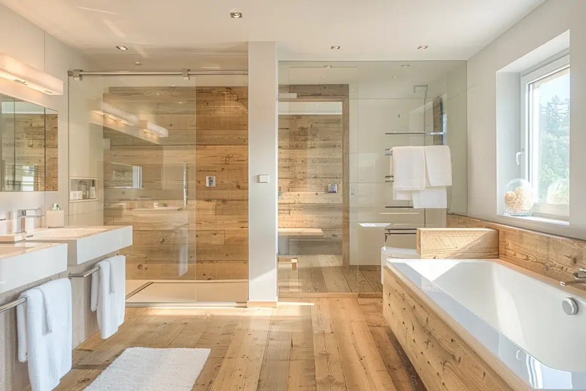 Redécouvrez votre salle de bain : intégrez le bois pour une atmosphère chaleureuse et naturelle