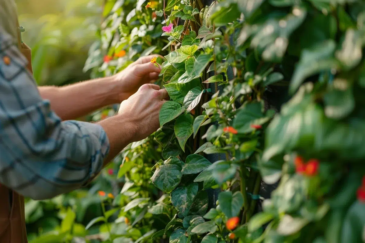 Les secrets d'un jardin vertical réussi : apprenez à chouchouter vos plantes grimpantes