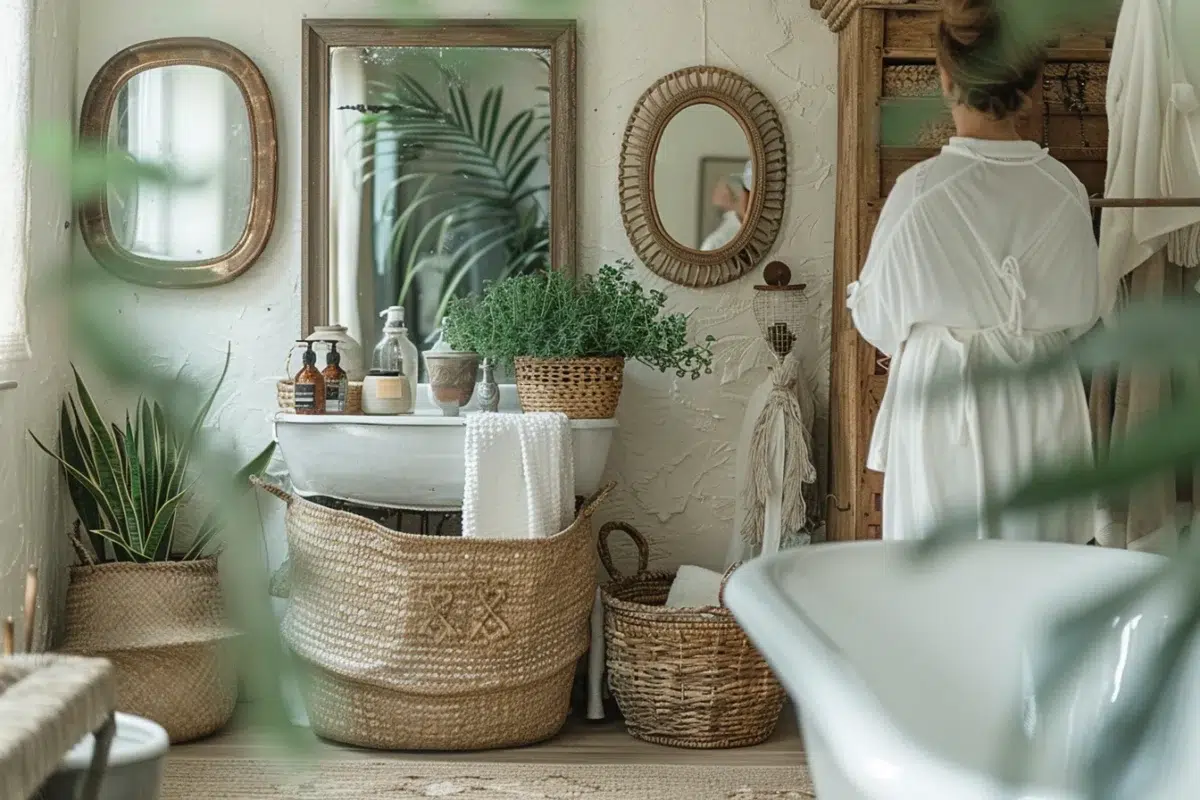 Transformez votre salle de bain avec élégance : découvrez les secrets du style bohème chic