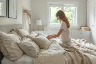 Les secrets dévoilés pour transformer une petite chambre en un havre de paix spacieux et stylé