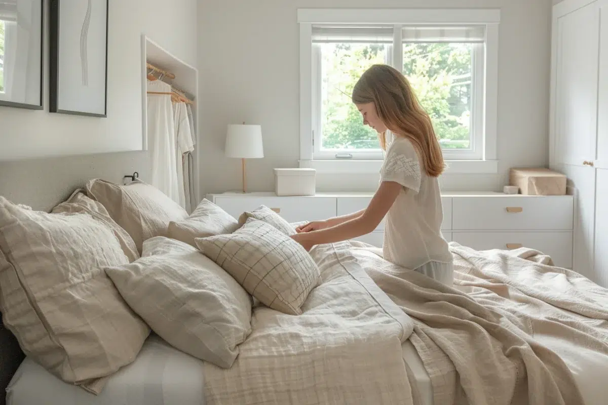 Les secrets dévoilés pour transformer une petite chambre en un havre de paix spacieux et stylé