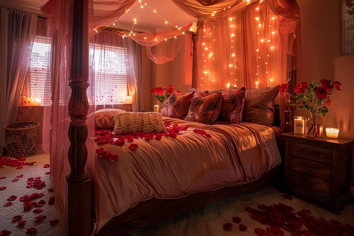 Transformez votre chambre en un cocon romantique pour une Saint-Valentin inoubliable avec nos astuces