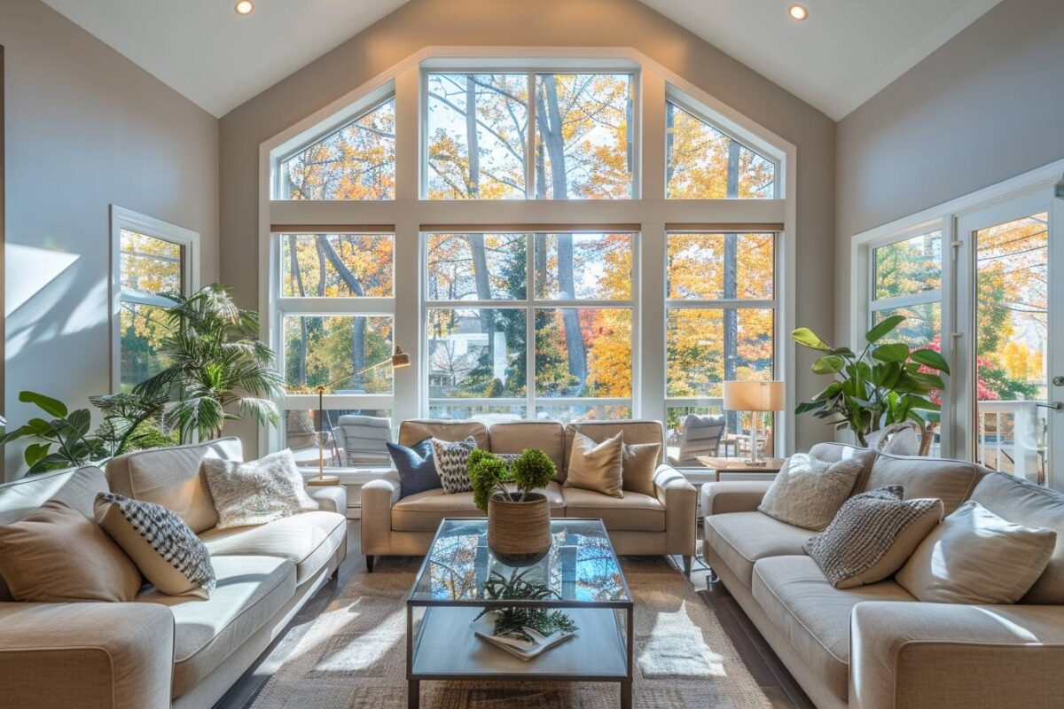 Découvrez comment transformer votre salon avec une baie vitrée en un espace lumineux et accueillant