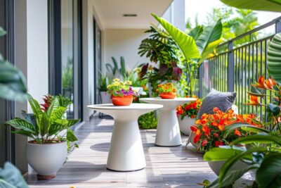 Transformez votre petit balcon en un coin paradisiaque avec ces tables astucieuses et élégantes