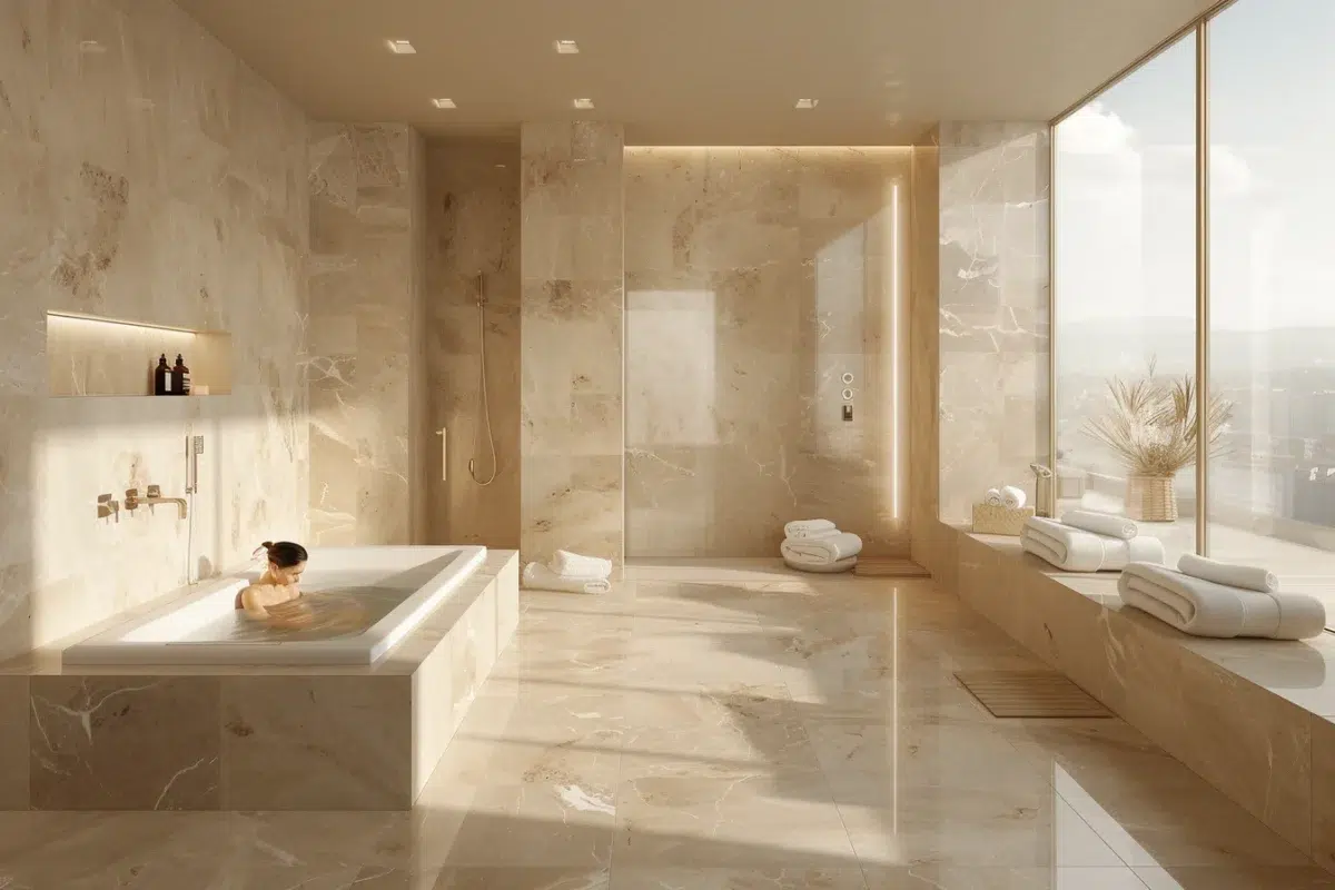 Transformez votre salle de bain en un oasis de luxe avec le marbre : découvrez 20 idées inspirantes