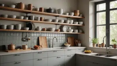 Transformez votre cuisine avec des étagères ouvertes : découvrez comment allier fonctionnalité et esthétique