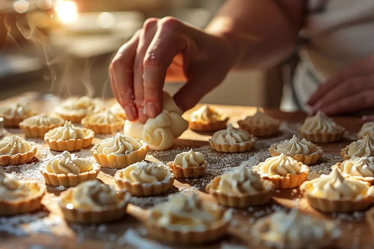 Comment réaliser des tartelettes nuage : une pâte sablée croustillante et une mousse aérienne aux fruits exotiques