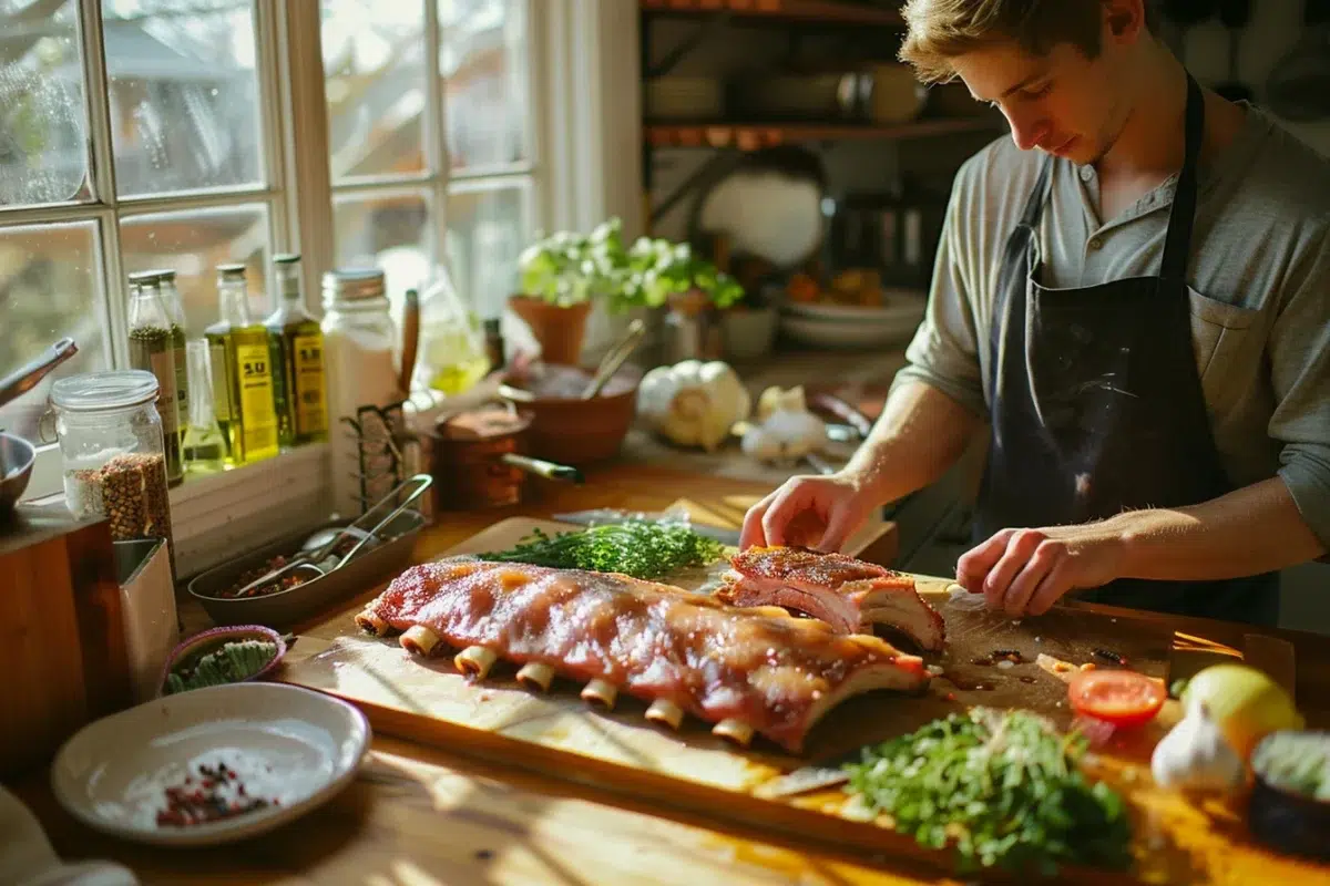 Découvrez comment préparer des travers de porc fondants : sélection, marinade, cuisson et accompagnements parfaits