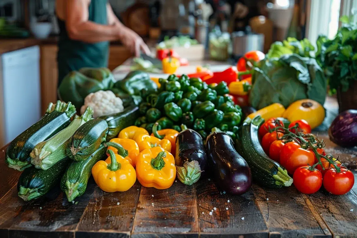 Explorez les saveurs estivales : courgettes, aubergines, poivrons et tomates dans vos recettes et conservations