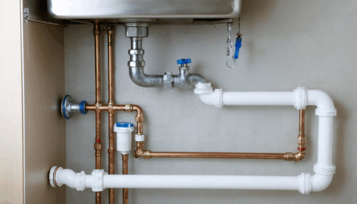 découvrez un plan détaillé d'évacuation pour l'évier et le lave-vaisselle, avec des conseils pratiques pour une installation efficace et conforme aux normes de plomberie.
