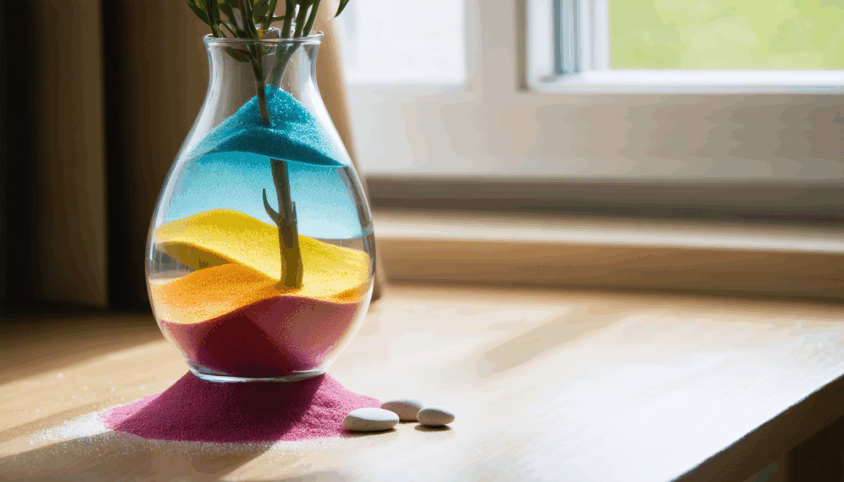 découvrez comment transformer un simple vase transparent en une pièce unique grâce à notre guide créatif. apprenez à utiliser du sable coloré pour un effet déco élégant et personnalisé.