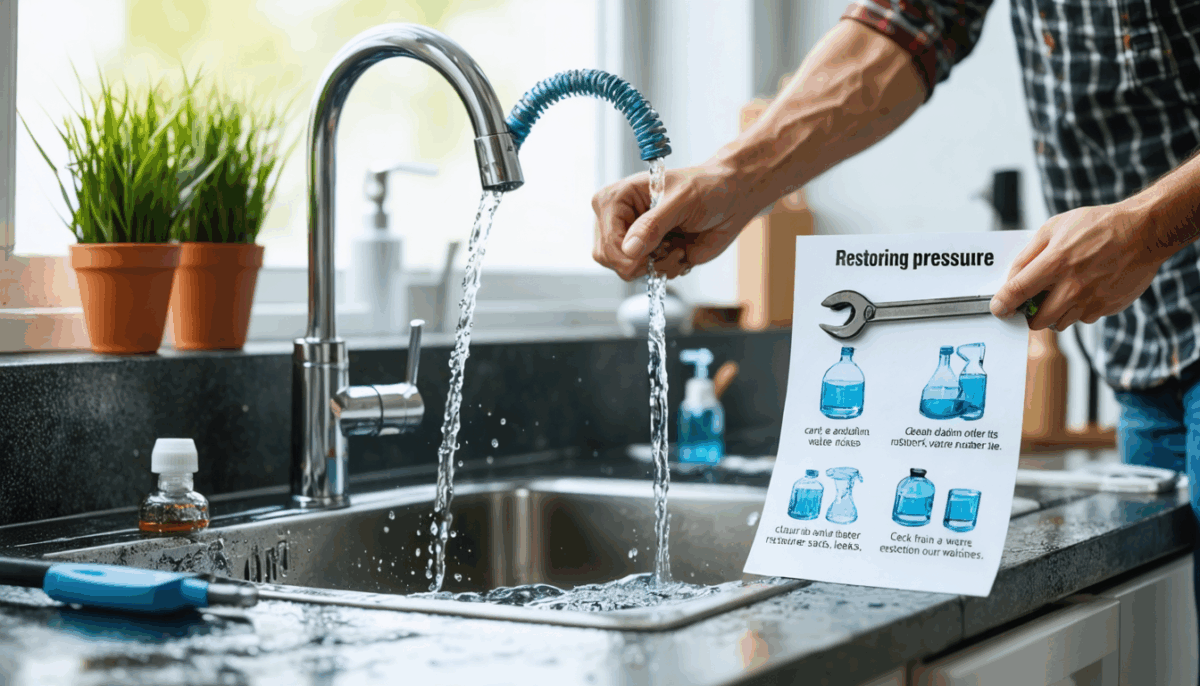 découvrez comment rétablir rapidement la pression de votre eau après une coupure grâce à notre guide en 4 étapes simples et efficaces. astuces faciles pour retrouver un débit optimal chez vous !