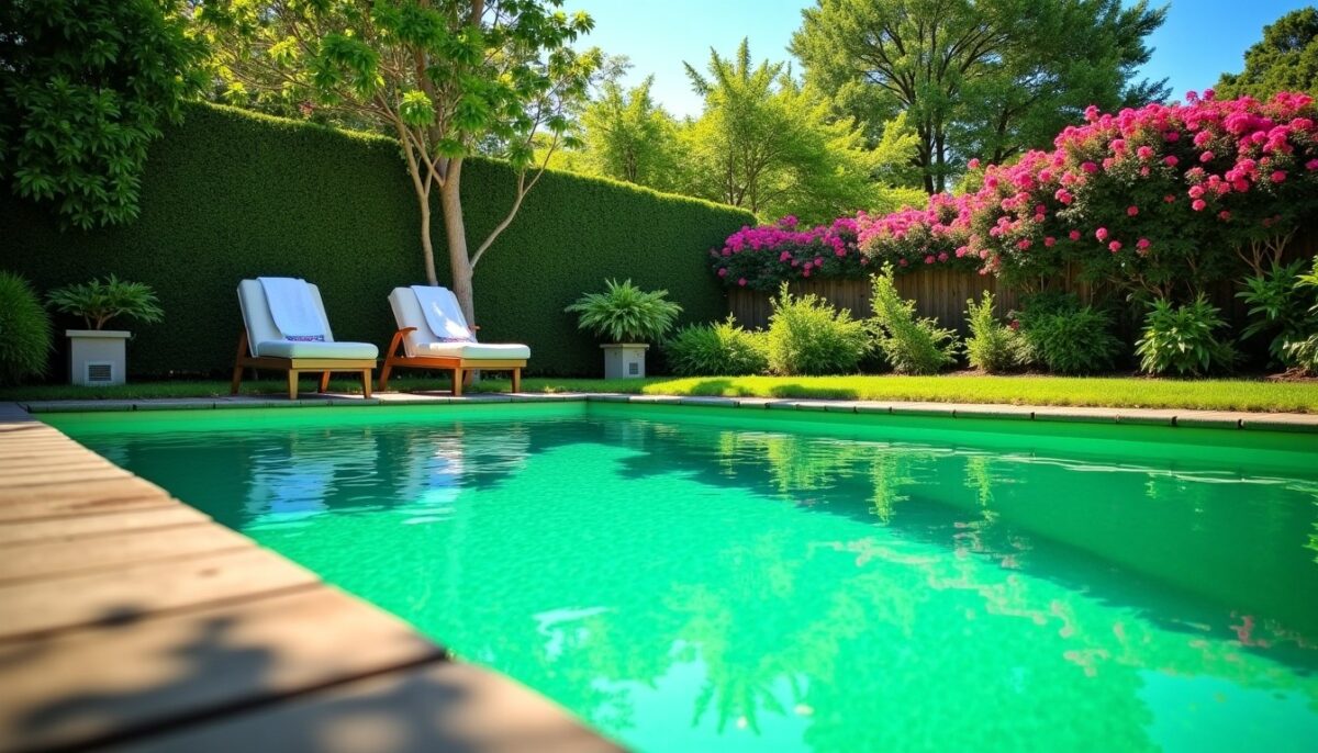 Comment remédier à une piscine verte malgré l'application de chlore choc ?